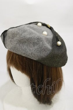 画像2: metamorphose / チュールリボンベレー帽  グレー H-26-03-05-1009-ME-AC-NS-ZH
