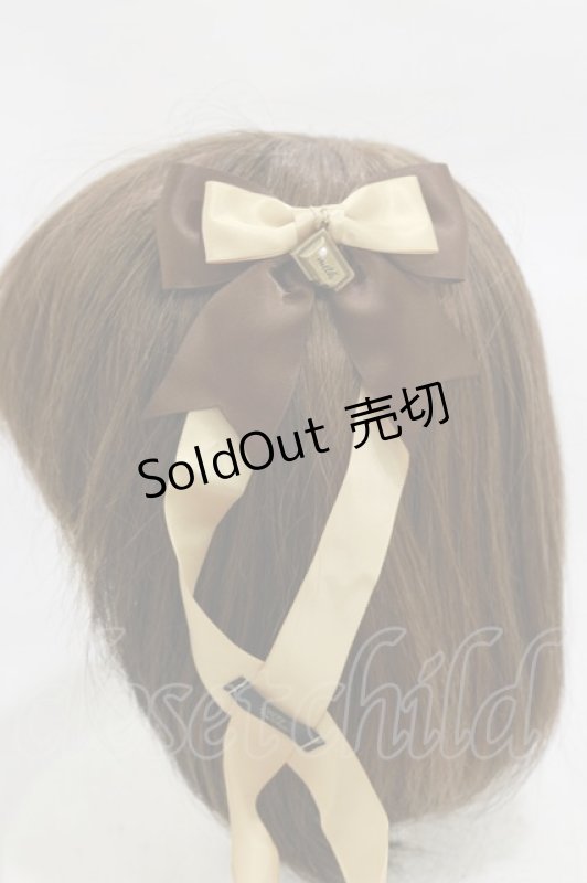 画像3: LOTUS ribbon / ツインリボンバレッタ  ブラウン H-26-03-05-1017-EL-AC-NS-ZH (3)