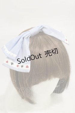 画像1: MAM MAXICIMAM / トランププリントエプロンワンピースセットのカチューシャ  サックス H-26-03-05-1022-0-AC-NS-ZH