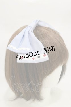 画像2: MAM MAXICIMAM / トランププリントエプロンワンピースセットのカチューシャ  サックス H-26-03-05-1022-0-AC-NS-ZH