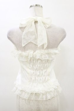 画像2: Angelic Pretty / レーシィシフォンリボンホルターキャミソール Free 白 H-26-03-05-1025-AP-TO-NS-ZH