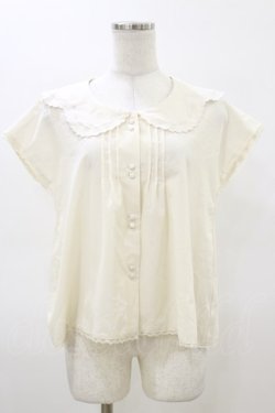 画像1: Fi.n.t / 襟刺繍ブラウス Free 生成り H-26-03-05-1026-CA-BL-NS-ZH