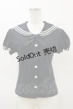 画像1: metamorphose / セーラーカーディガン Free ブラック H-26-03-05-1027-ME-TO-NS-ZH