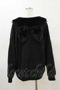 画像2: Lilly Merry / イモちゃん/うさ耳パーカー L ブラック H-26-03-05-1032-LO-TO-NS-ZH