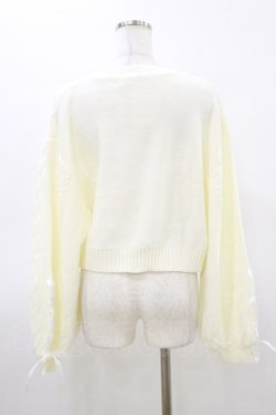 画像2: Lily Merry / もえにゃ/ニットカーディガン L オフ H-26-03-05-1040-LO-TO-NS-ZH