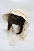 Ozz oneste / ヴェール付ボンネット  アイボリー H-26-03-05-009-OO-AC-KB-ZH