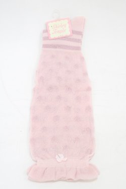 画像1: Shirley Temple / ラメドットボーダーハイソックス  ピンク H-26-03-05-012-ET-ZA-KB-ZH