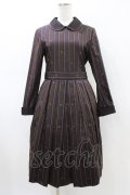 Jane Marple / Regimental stripeのコレットドレス  ブラウン H-26-03-05-017-JM-OP-KB-ZH