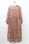 画像1: Jane Marple / The nursery Alice tablier dress  アプリコットブラウン H-26-03-05-018-JM-OP-KB-ZH (1)
