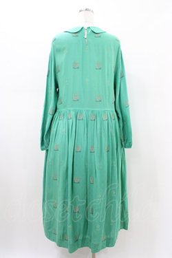 画像2: Jane Marple Dans Le Salon / EIIR jacquard dayドレス  エメラルドグリーン H-26-03-05-019-JM-OP-KB-ZH