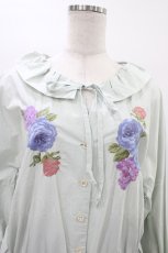 画像4: Jane Marple Dans Le Salon / Jardin Des Fleurs Embroideryドレス  ミント H-26-03-05-020-JM-OP-KB-ZH (4)
