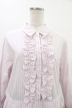 画像4: Jane Marple Dans Le Salon / ストライプとD’anjo coastのシャツドレス  ピンクミックス H-26-03-05-021-JM-OP-KB-ZH