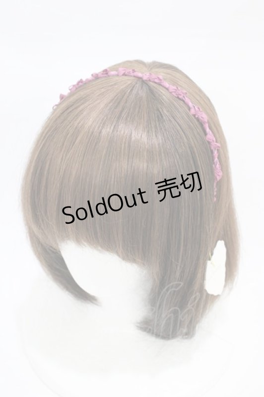 画像1: Jane Marple / ブレードリボンカチューシャ  ローズ H-26-03-05-004-JM-AC-KB-ZH (1)