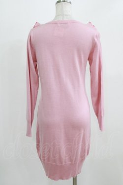 画像3: MILK / フリルフルニットワンピ  ピンク H-26-03-06-024-ML-OP-AK-ZH