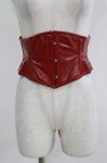画像1: DESIGN BUCKER / エナメルショートコルセット  ボルドー H-26-03-06-025-PU-ZA-KB-ZH (1)