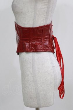 画像2: DESIGN BUCKER / エナメルショートコルセット  ボルドー H-26-03-06-025-PU-ZA-KB-ZH