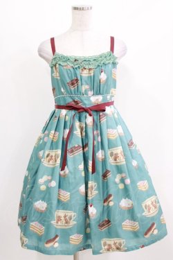 画像1: Leur Getter / Rabbit Tea Cupキャミワンピース M ターコイズ H-26-03-06-004-LU-OP-KB-ZH