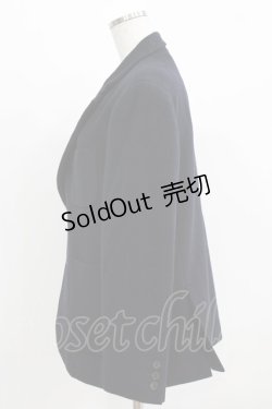 画像2: Jane Marple Dans Le Salon / Geelong lambs beaver blazer jacket M ネイビー H-26-03-06-032-JM-JA-AK-ZH