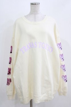 画像1: TRAVAS TOKYO / 袖くまラウンドロゴスウェット  アイボリー H-26-03-06-039-PU-TO-KB-ZH