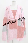 Candy Stripper / PATCHWORK SAILOR KNIT  ピンクマルチ H-26-03-06-040-PU-TO-KB-ZH