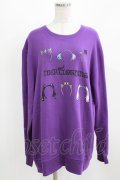 NieR Clothing / プリントSWEAT  2XL パープル H-26-03-06-043-PU-TO-KB-ZH