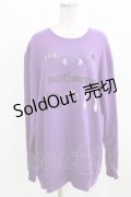 NieR Clothing / プリントSWEAT  2XL パープル H-26-03-06-043-PU-TO-KB-ZH