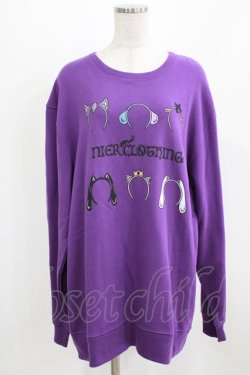 画像1: NieR Clothing / プリントSWEAT  2XL パープル H-26-03-06-043-PU-TO-KB-ZH