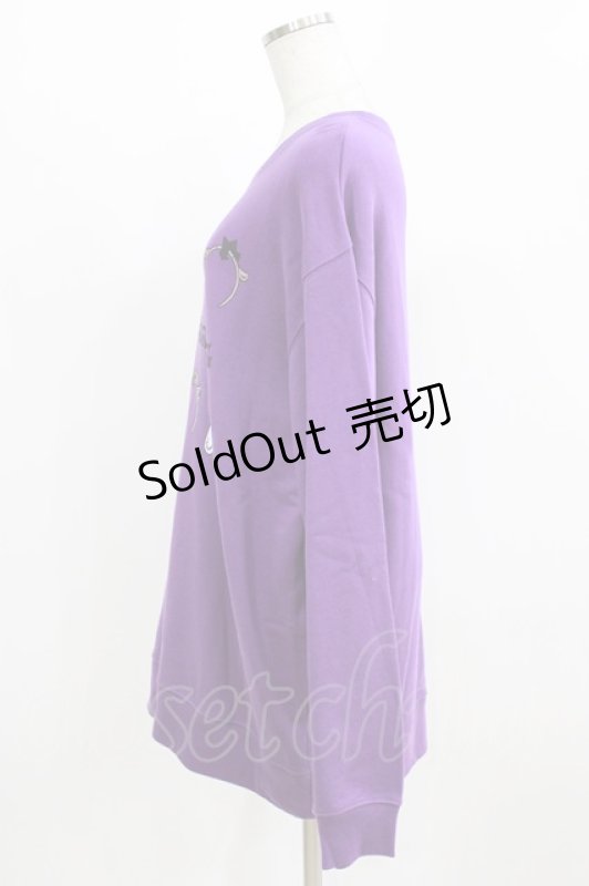 画像2: NieR Clothing / プリントSWEAT  2XL パープル H-26-03-06-043-PU-TO-KB-ZH (2)