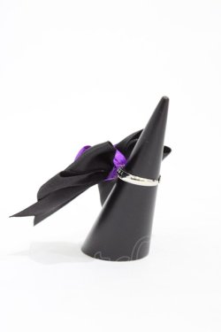 画像2: LOTUS ribbon / リボンリング  ブラック/パープル H-26-03-06-1004-EL-AC-NS-ZH