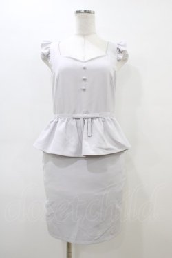 画像1: Ank Rouge / ペプラムジャンパースカート M ブルー H-26-03-06-1036-CA-OP-NS-ZH