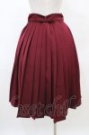 画像2: Fi.n.t / 太ベルト付きプリーツスカート Free Bordeaux H-26-03-06-1038-CA-SK-NS-ZH (2)