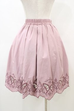 画像2: axes femme POETIQUE / 蝶柄透かし刺繍スカート M ピンク H-26-03-06-1040-AX-SK-NS-ZH