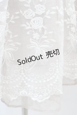 画像3: axes femme / オーガンジー刺繍ハイウエストスカート M ピンク H-26-03-06-1042-AX-SK-NS-ZH