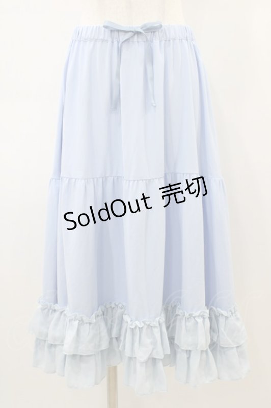 画像1: axes femme kawaii / ミディフリルペチスカート M サックス H-26-03-06-1045-AX-SK-NS-ZH (1)