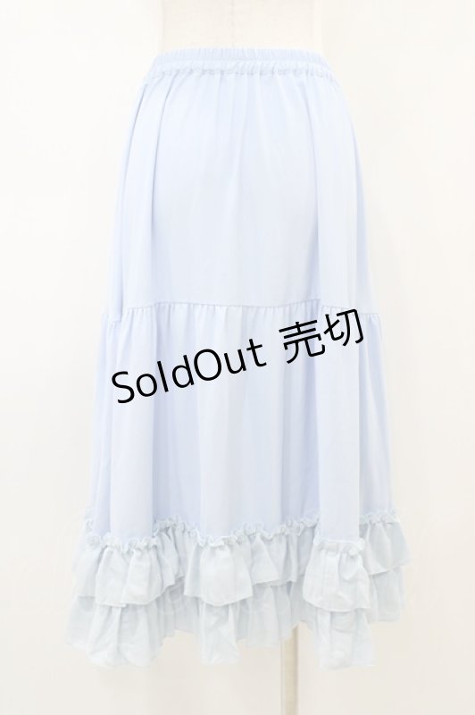 画像2: axes femme kawaii / ミディフリルペチスカート M サックス H-26-03-06-1045-AX-SK-NS-ZH (2)