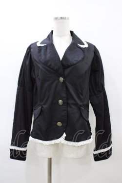 画像1: Eri Aino's Collection / シャーロットの水曜日ジャケット 3L ブラック H-26-03-06-1053-PU-JA-NS-ZH