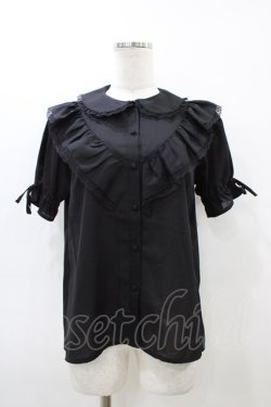 画像1: Ank Rouge / ヨークフリルブラウス M ブラッック H-26-03-06-1055-CA-BL-NS-ZH