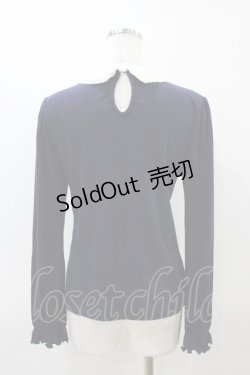 画像2: axes femme / リボン刺繍プルオーバー M ネイビー H-26-03-06-1057-AX-TO-NS-ZH