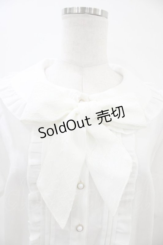 画像3: Amavel / フリルリボンブラウス Free オフ H-26-03-06-1059-CA-BL-NS-ZH (3)