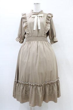 画像1: m petit by misako / NINA'sコラボワンピース L ベージュ H-26-03-06-1016-LO-OP-NS-ZH