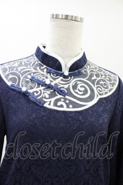 画像3: To Alice / ジャガードワンピース S ネイビー H-26-03-06-1022-LO-OP-NS-ZH