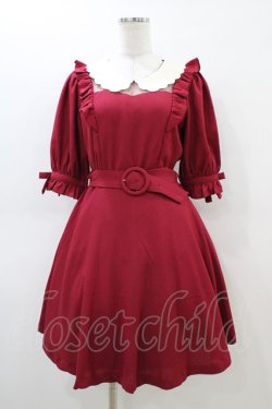 画像1: Secret Honey / スカラップワンピース Free レッド H-26-03-06-1023-CA-OP-NS-ZH