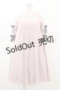 Ank Rouge / ロゴリボン肩開きワンピース M ピンク H-26-03-06-1024-CA-OP-NS-ZH