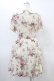 画像2: axes femme POETIQUE / 花柄スカラップ襟半袖ワンピース M アイボリー H-26-03-06-1025-AX-OP-NS-ZH (2)