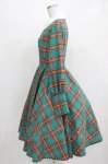 画像2: Belette / チェック丸襟ワンピース  グリーン H-26-03-06-001-PU-OP-KB-ZH (2)