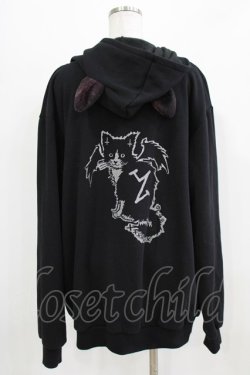 画像3: h.NAOTO / Devil Cat GUREMU Hoodie  ブラック H-26-03-06-052-HN-TO-KB-ZH