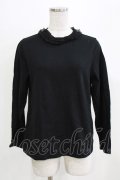 Jane Marple / レースネックカットソー M ブラック H-26-03-06-054-JM-TO-AK-ZH