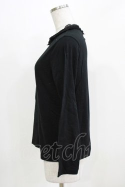 画像2: Jane Marple / レースネックカットソー M ブラック H-26-03-06-054-JM-TO-AK-ZH