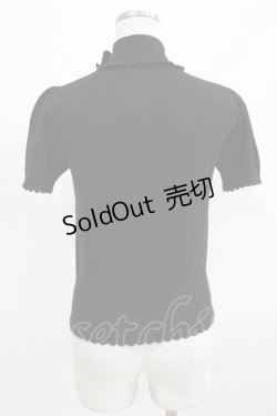 画像3: Emily Temple cute / リボン付き半袖タートルニット  ブラック H-26-03-06-056-ET-TO-AK-ZH