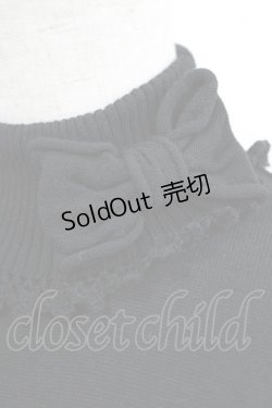 画像4: Emily Temple cute / リボン付き半袖タートルニット  ブラック H-26-03-06-056-ET-TO-AK-ZH